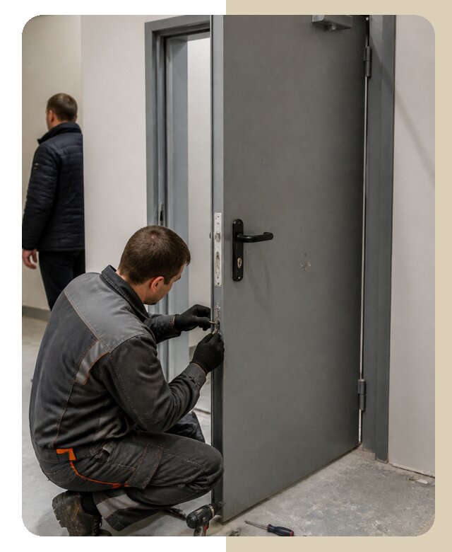Ремонт противопожарной двери в Хабаровске по цене 6687 р. | Дверной